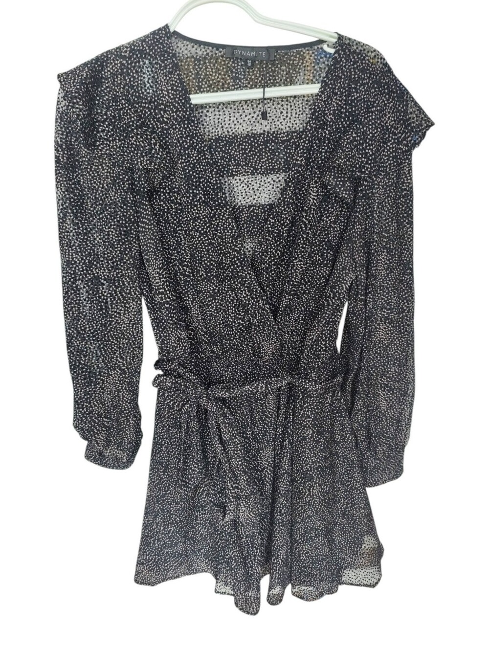 Dynamite Wrap-Style Black Dress A20